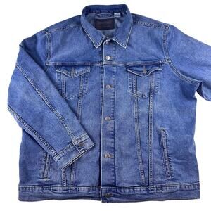 Levi's Trucker Jean jacket Men's XXL Signature Gold Blue Denim Motorcycle